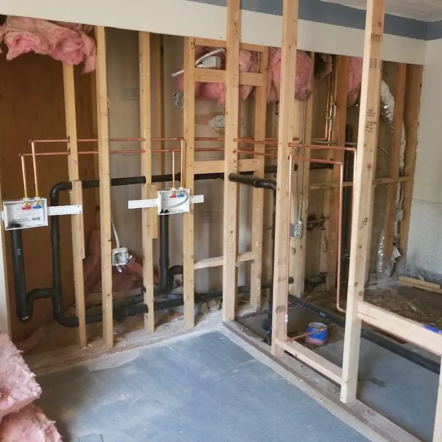 Copper pipe rough-in and plumbing installation in Rancho Santa Margarita